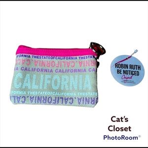 Robin Ruth - coin purse with keychain - California - NWT